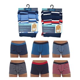 BR402A Mens 3 Pack  (Striped) Hipster Trunks