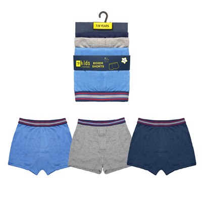Boys 3 Pack Knitted Boxer Shorts