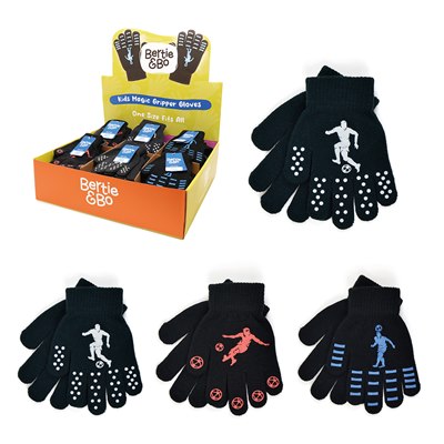 Boys Thermal Magic Gripper Gloves in Display Unit