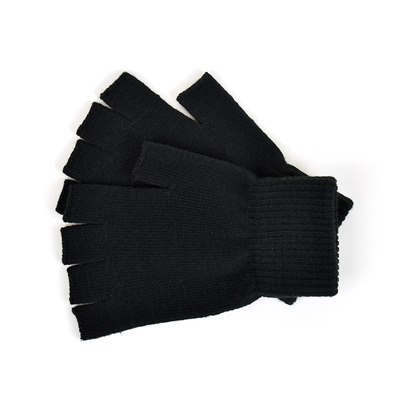 Mens Thermal Black Fingerless Magic Gloves