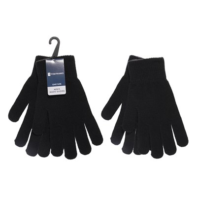 Mens Thermal Black Magic Gloves in Display Unit