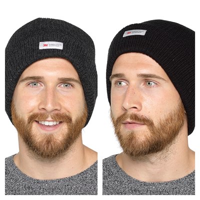 Mens Thinsulate Ribbed Knitted Hat
