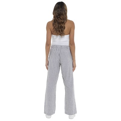 ladies striped linen trousers