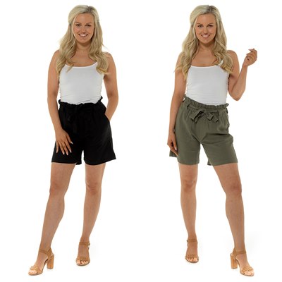 ladies paper bag shorts