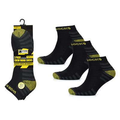 Men's 3 Pack Work Trainer Socks