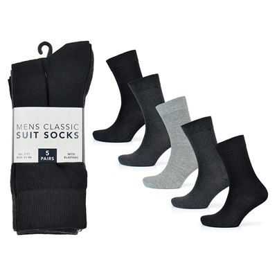 Men's 5 Pack Classic Suit Socks