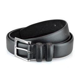 BL118 Mens Black Leather Lined Jean Belt