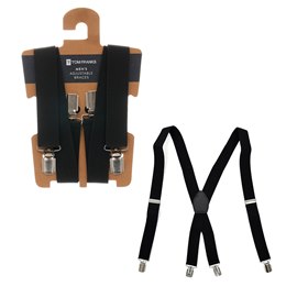 BL139 Mens Black Braces (NEW)