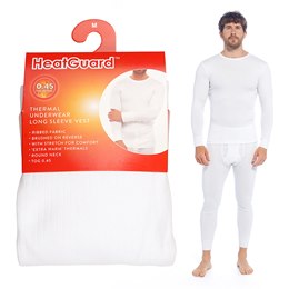 BR171WH Mens Thermal Long Sleeve Vest