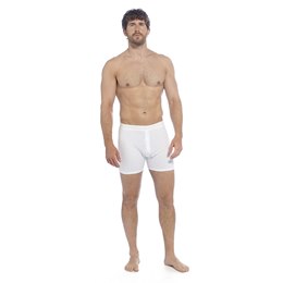 BR178 Mens Thermal underwear Long John Boxers White