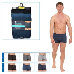 BR197 Mens 3 Pack Plain Jersey Boxer Short