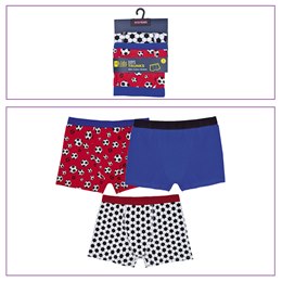 BR216 Boys 3 Pack Trunks With Football Design