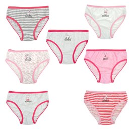 BR235A Girls 7 Pack (Animal DOW) Briefs in Zip Bag