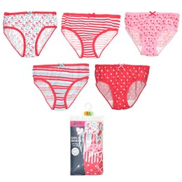 BR242 Girls 5 Pack Briefs In Polybag