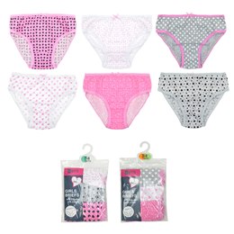 BR243 Girls 3 Pack Briefs in PVC Polybag