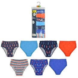 BR263 Boys 7 Pack Briefs (Car)