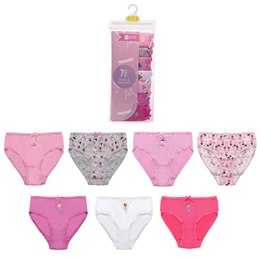 BR278A Girls 7 Pack (Ballerina) Briefs