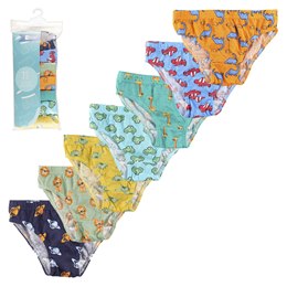 BR291 Boys 7 Pack Mixed Print Briefs