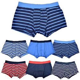 BR402A Mens 3 Pack  (Striped) Hipster Trunks