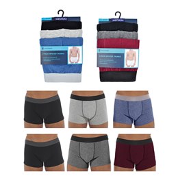 BR411 Mens 3 Pack  (Plain) Hipster Trunks