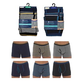 BR426 Mens 3 Pack Keyhole Trunks - OEKO-TEX