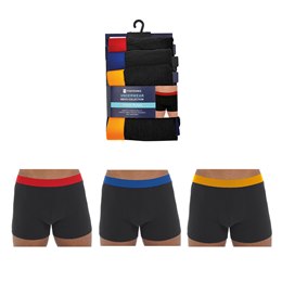 BR430 Men's 3 Pack Bright Waistband Trunks