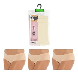 BR731 Ladies 3 Pack No VPL Short (Nude)