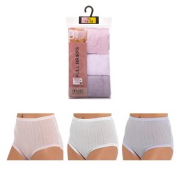 BR773 Ladies 3pk  (Pastel) Pointelle Brief