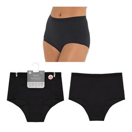 BR774 Ladies Light Bladder Leaks Full Briefs  (Black)