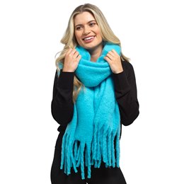 GL1009 Ladies Chunky Plain Scarf - Blue