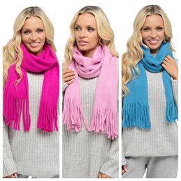 GL1012 Ladies Plain Scarf with Tassel