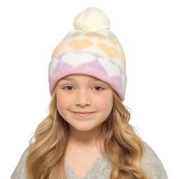 GL1021 Girls Ombre Heart Print Beanie Hat