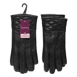 GL1036 Ladies Sheepskin Leather with Lining & Quilted Patterned Cuff