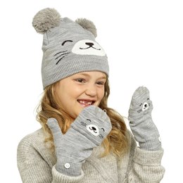 GL1055A Kids Kitten Hat & Mitten Set