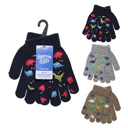 GL1064A Boys Thermal Magic Gloves with Dino Print