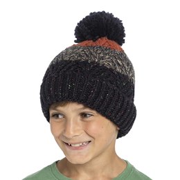 GL1073 Boys Striped Cable Hat with Fleece Lining