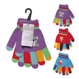 GL107A Kids Magic Striped Glove With Motif