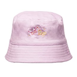 GL1092 Baby Girls Reversible Butterfly Embroidered Bucket Hat
