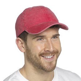 GL1129 Adults Stonewashed Baseball Cap in Rust