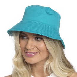 GL1131 Ladies Plain Aqua Cotton Bucket Hat