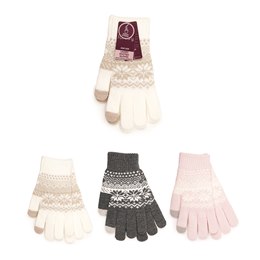 GL1186 Ladies Brushed Knitted Gloves with Touch Screen