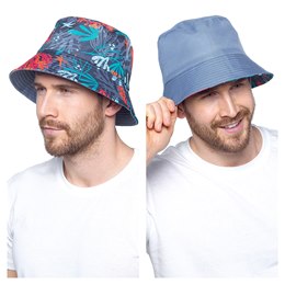 GL1236 Men's Sea Weed Printed Bucket Hat - Reversible