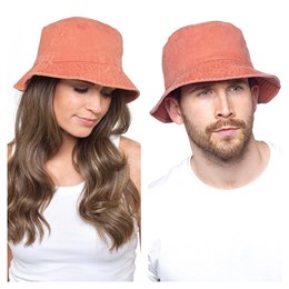 GL1251 Adults Stonewashed Bucket Hat - Orange