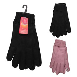 GL1273 Ladies Swede Gloves With Sherpa Lining and Touch Screen