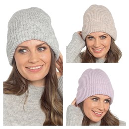 GL1274 Ladies Ribbed Brushed Beanie Hat