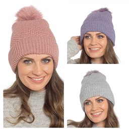 GL1285 Ladies Beanie Hat with Pom Pom
