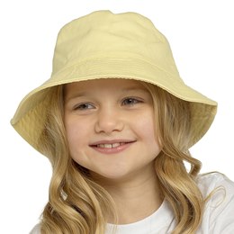 GL1330 Kids Pastel Yellow Cotton Bucket Hat