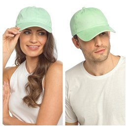 GL1343 Adults Stone Washed Baseball Cap Mint (96)
