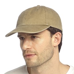 GL1345 Adults Stone Washed Baseball Cap Beige (96)
