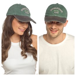 GL1348 Adults Stone Washed Baseball Cap With Emb - Athelete (96)